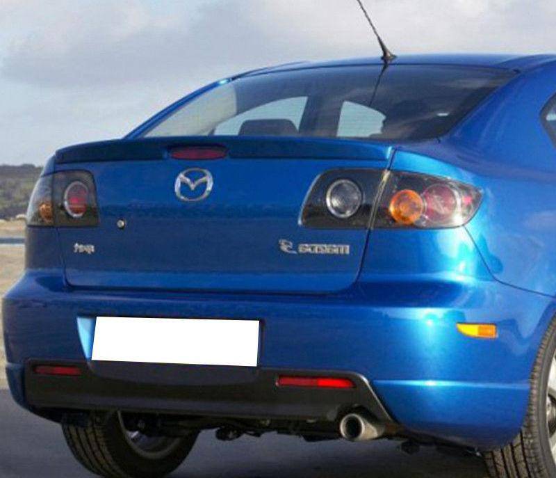 2004-2009 Mazda3 Sedan 4-Door Unpainted AE Style Rear Spoiler - Enhance Your Car's Aerodynamics & Style for Street Racing & Daily Driving