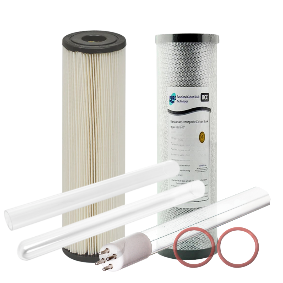 UV Guard CWP55 Ultraviolet 20 x 4.5 Service Kit - Replacement Parts for Water Purification Systems | Perfect for Home & Commercial Water Filtration Maintenance
