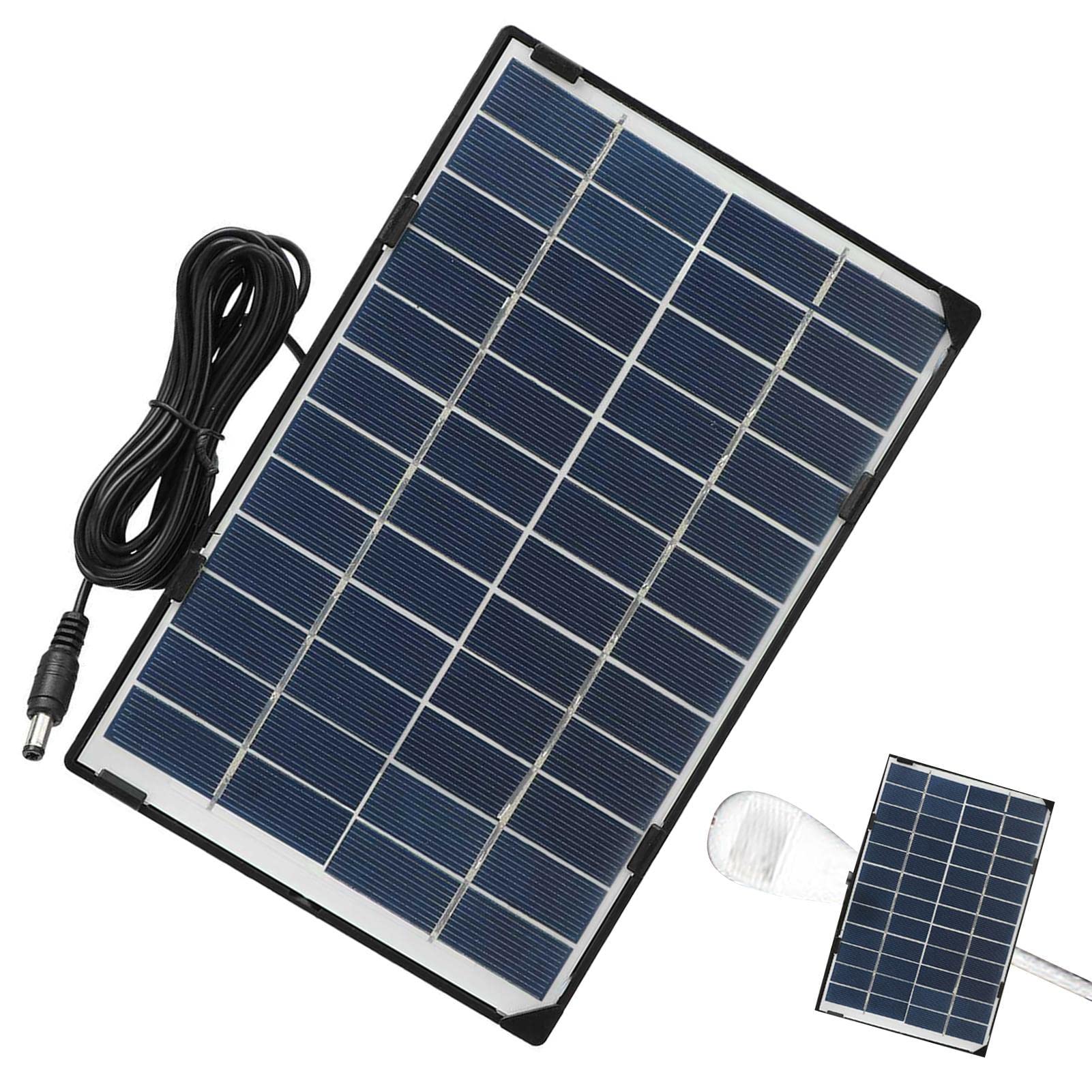LOSOO 6W Solar Panel for Outdoor Security Cameras - Eco-Friendly Solar Charger with Ultra Charging Socket for Battery Spotlight Cam | Perfect for Home Surveillance, Wildlife Monitoring & Off-Grid Security Systems