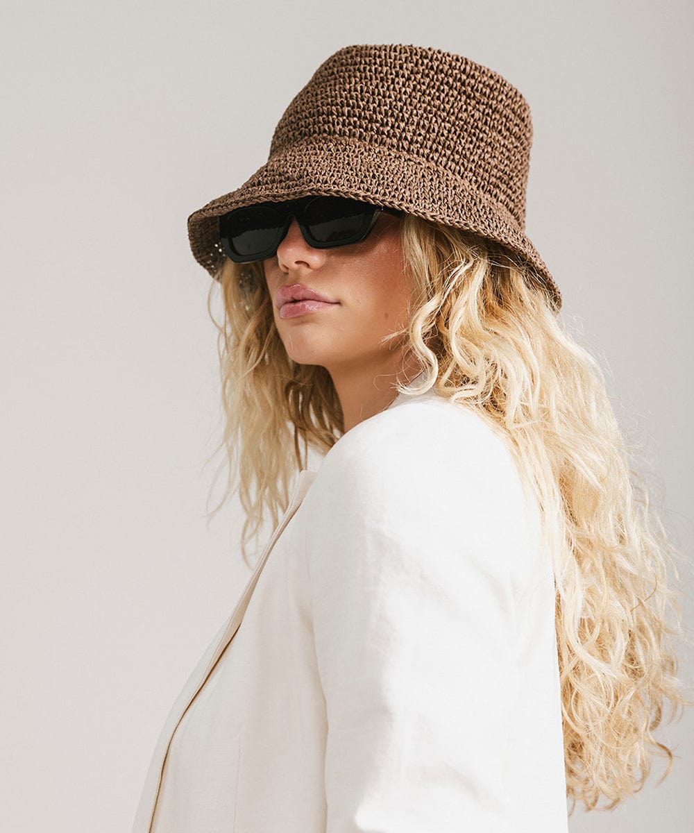 Crochet Packable Bucket Hat for Women - Breathable Summer Sun Hat with Wide Brim - Perfect for Beach, Travel, and Outdoor Activities