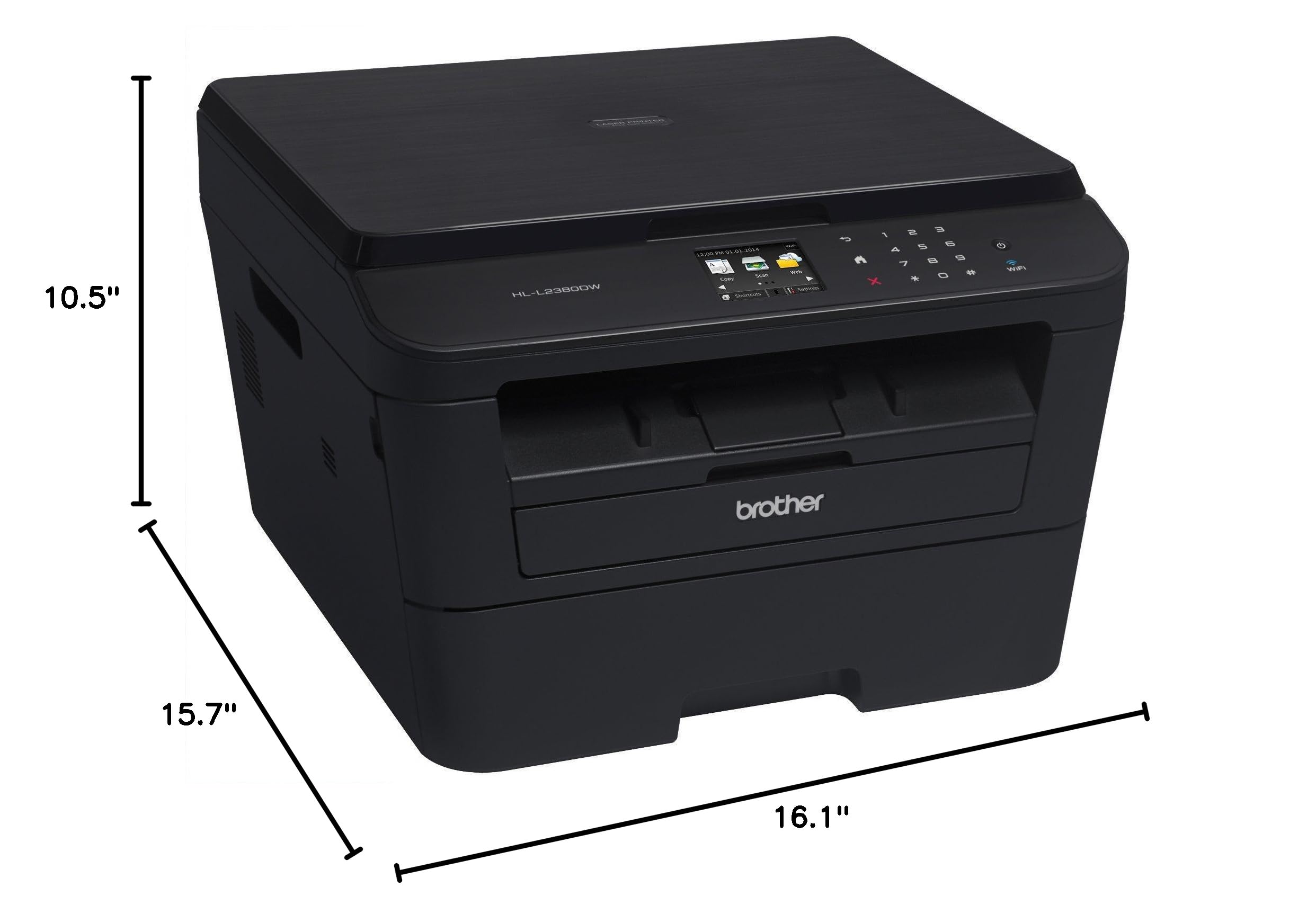 Brother HL-L2380DW Wireless Monochrome Laser Printer with Amazon Dash Replenishment | Fast Printing for Home Office & Small Business | Compact Design for Workspace Efficiency