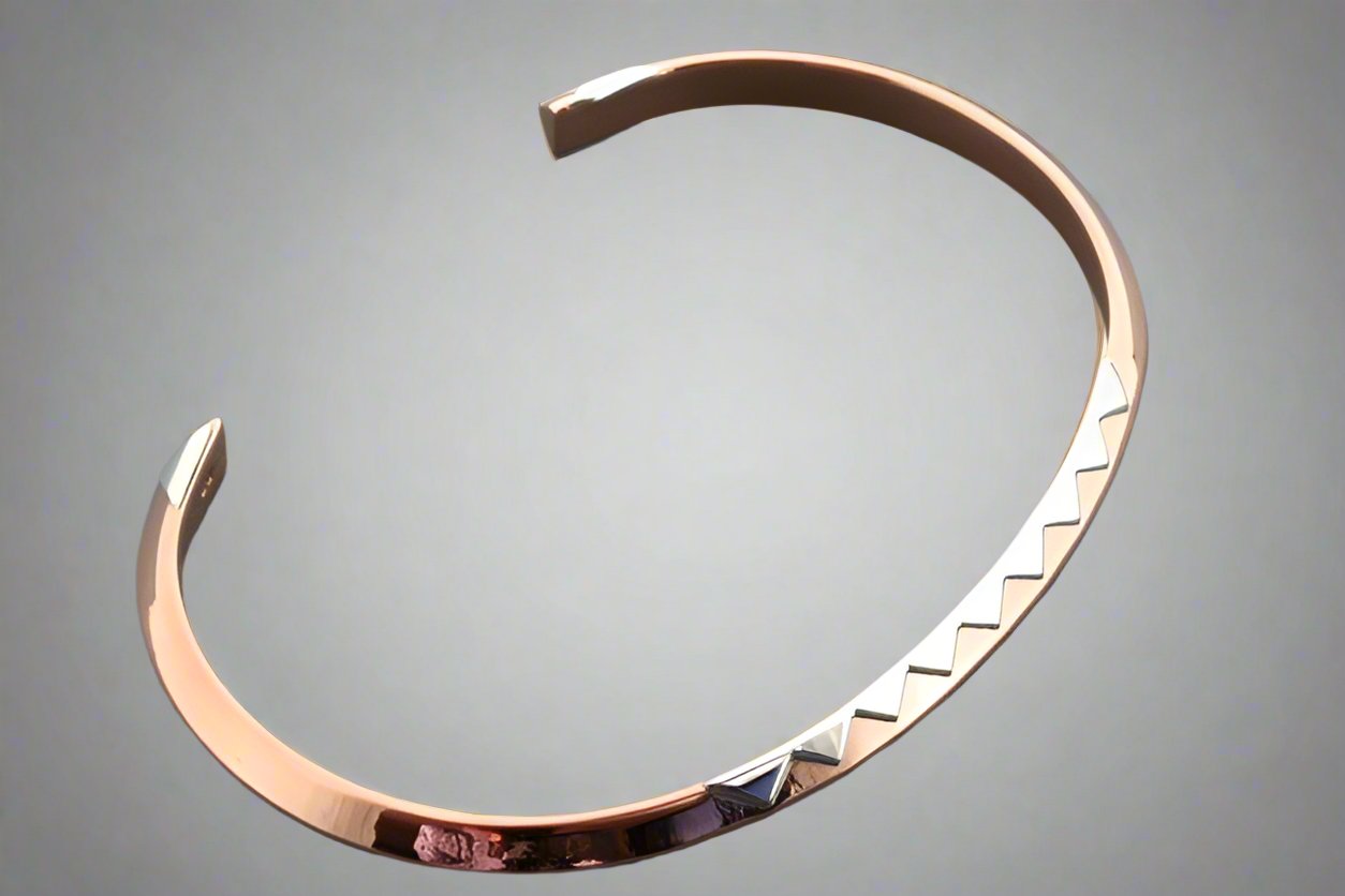 Sterling Silver Copper Alligator Cuff Bracelet for Women - Elegant Fashion Jewelry for Parties, Weddings & Everyday Wear