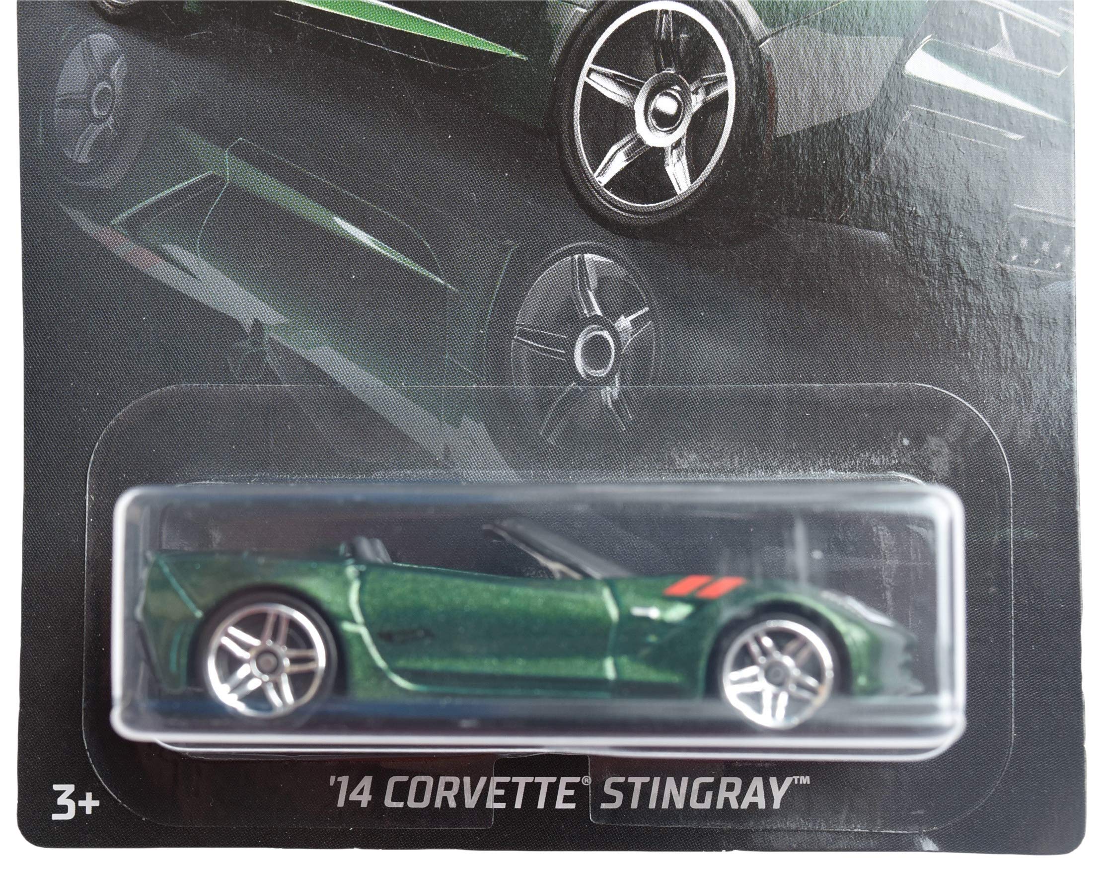 Hot Wheels 1/64 Scale 2014 Corvette Stingray Die-Cast Car - Green Collectible Toy for Kids & Adults - Perfect for Display, Racing Tracks & Gift Giving
