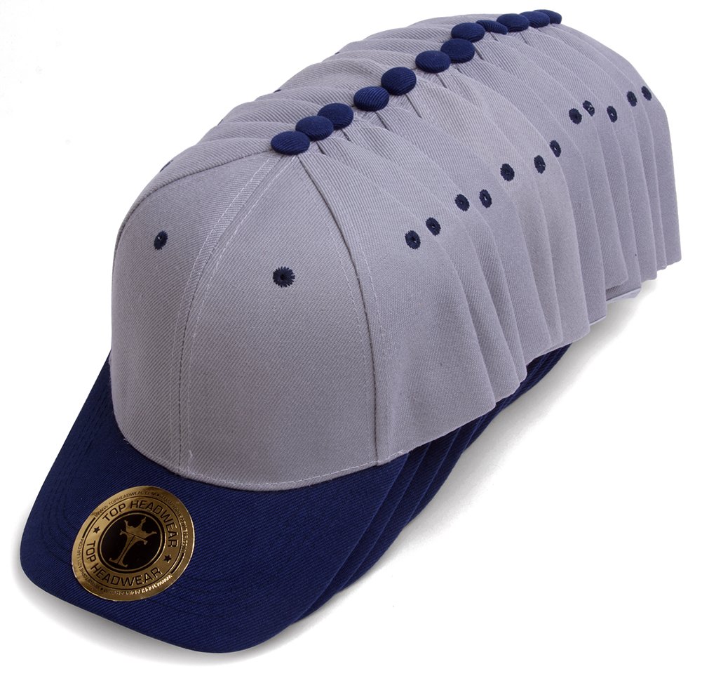 12-Pack Adjustable Baseball Caps for Men & Women - Breathable Cotton Snapback Hats for Outdoor Sports, Running, Hiking - Sun Protection Unisex Headwear