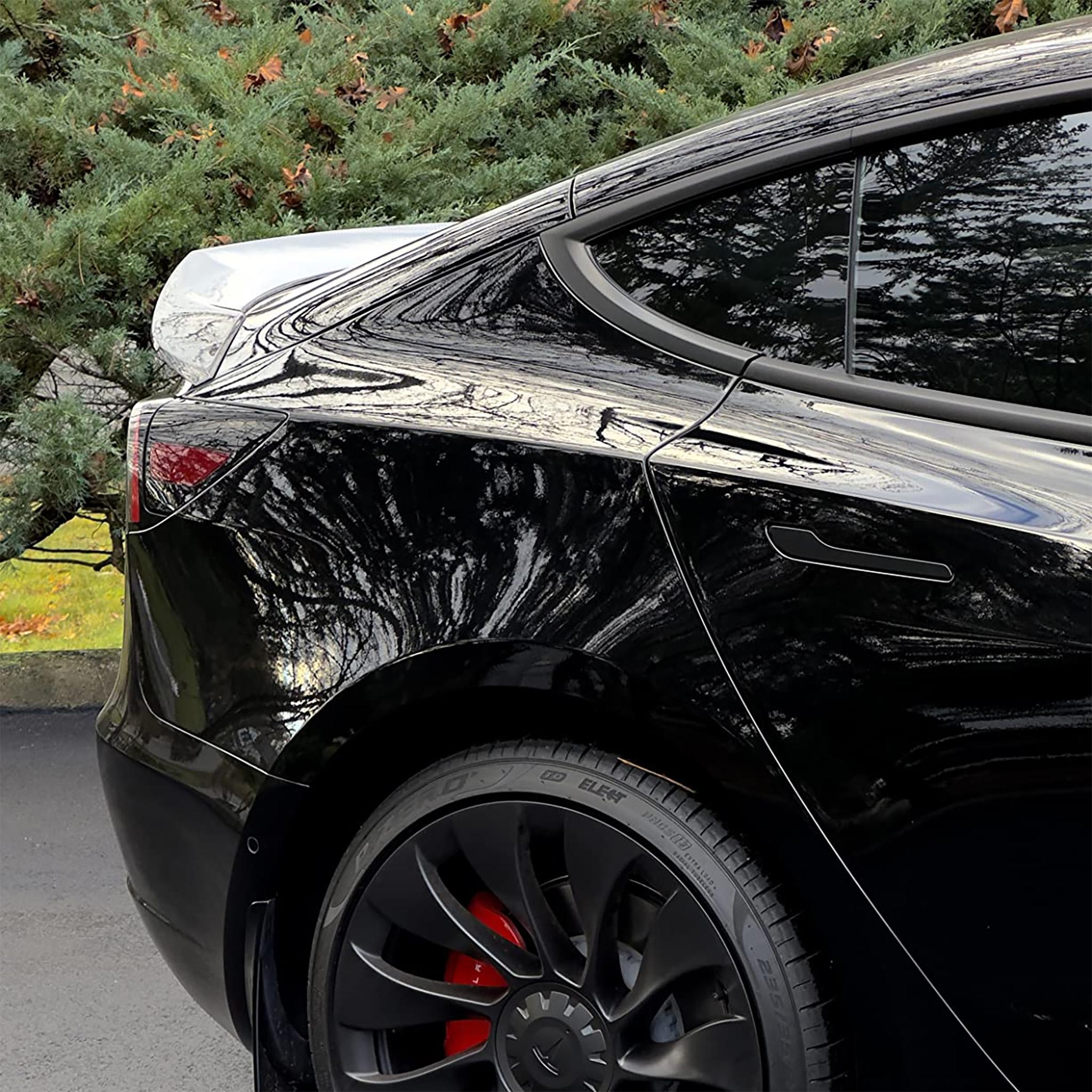 Premium Real Carbon Fiber V-Style Rear Spoiler for Tesla Model 3 (2017-2023) - Enhance Aerodynamics & Sporty Look - Perfect for Car Enthusiasts & Street Racing