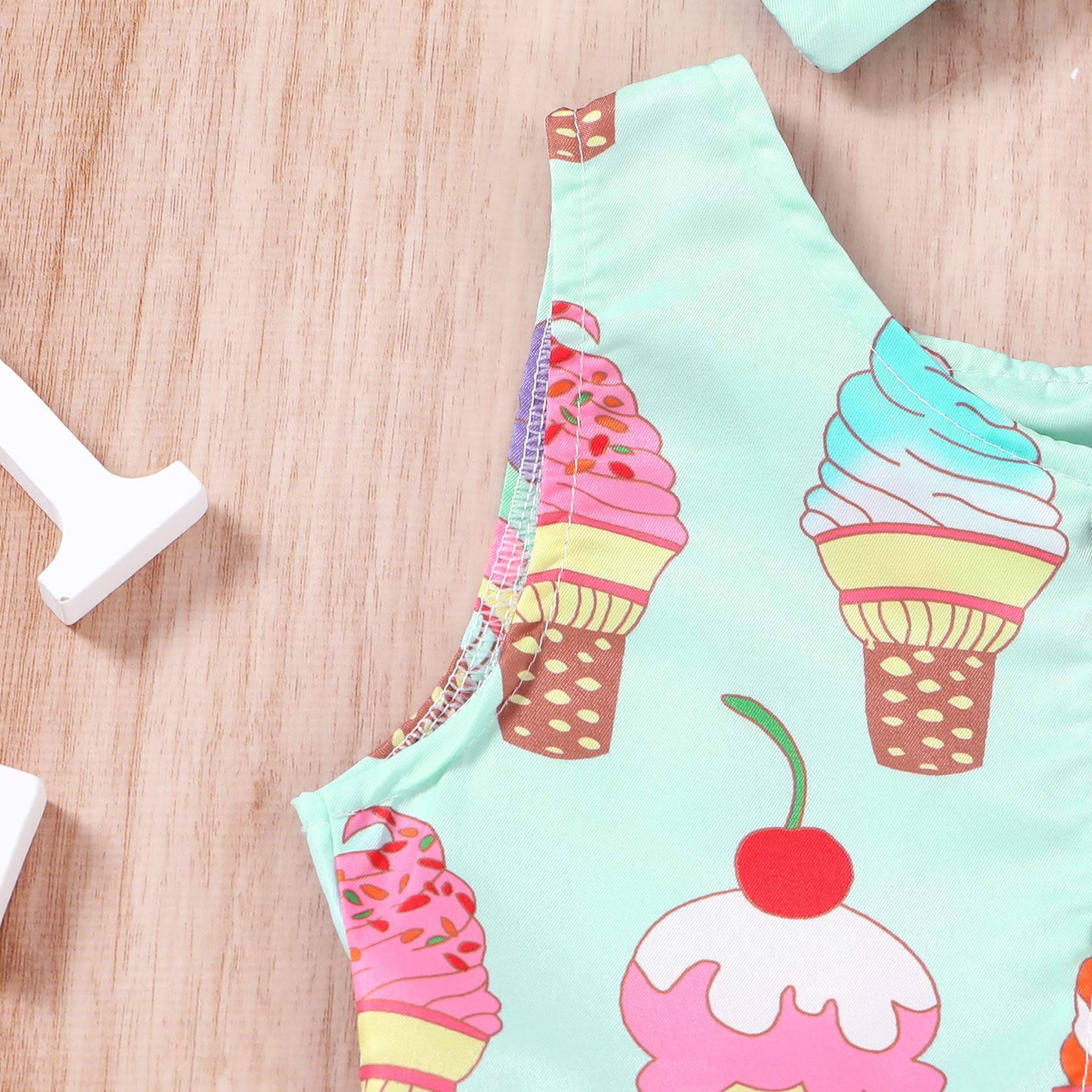 YOUNGER TREE Toddler Girls Lemon & Pineapple Print Summer Sundress - Cute Fruit Pattern Baby Dress for Spring & Summer Playdates, Beach Outings & Photo Shoots