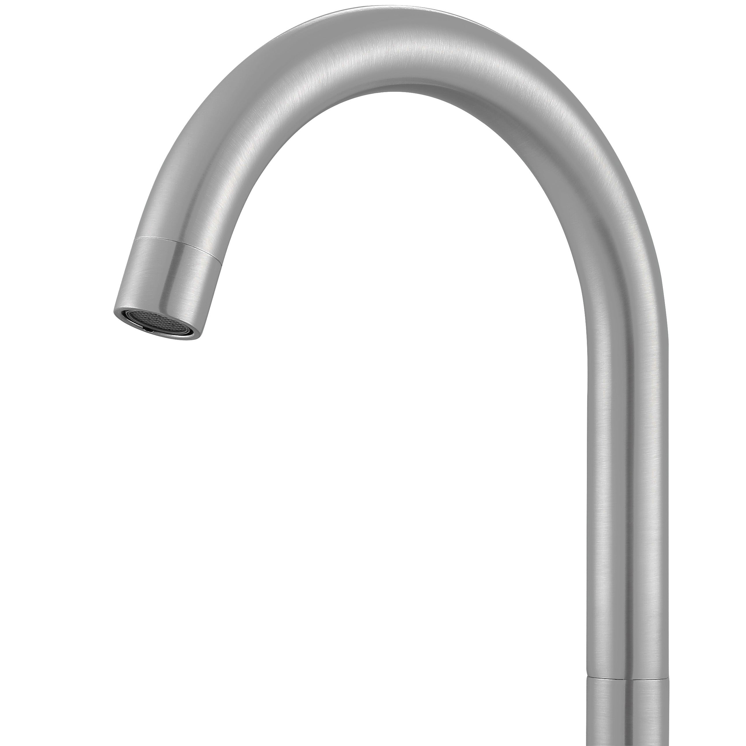 Ancona Ava Series Widespread Bathroom Sink Faucet with Cross Handles in Brushed Nickel Finish - Perfect for Modern Vanities and Powder Rooms