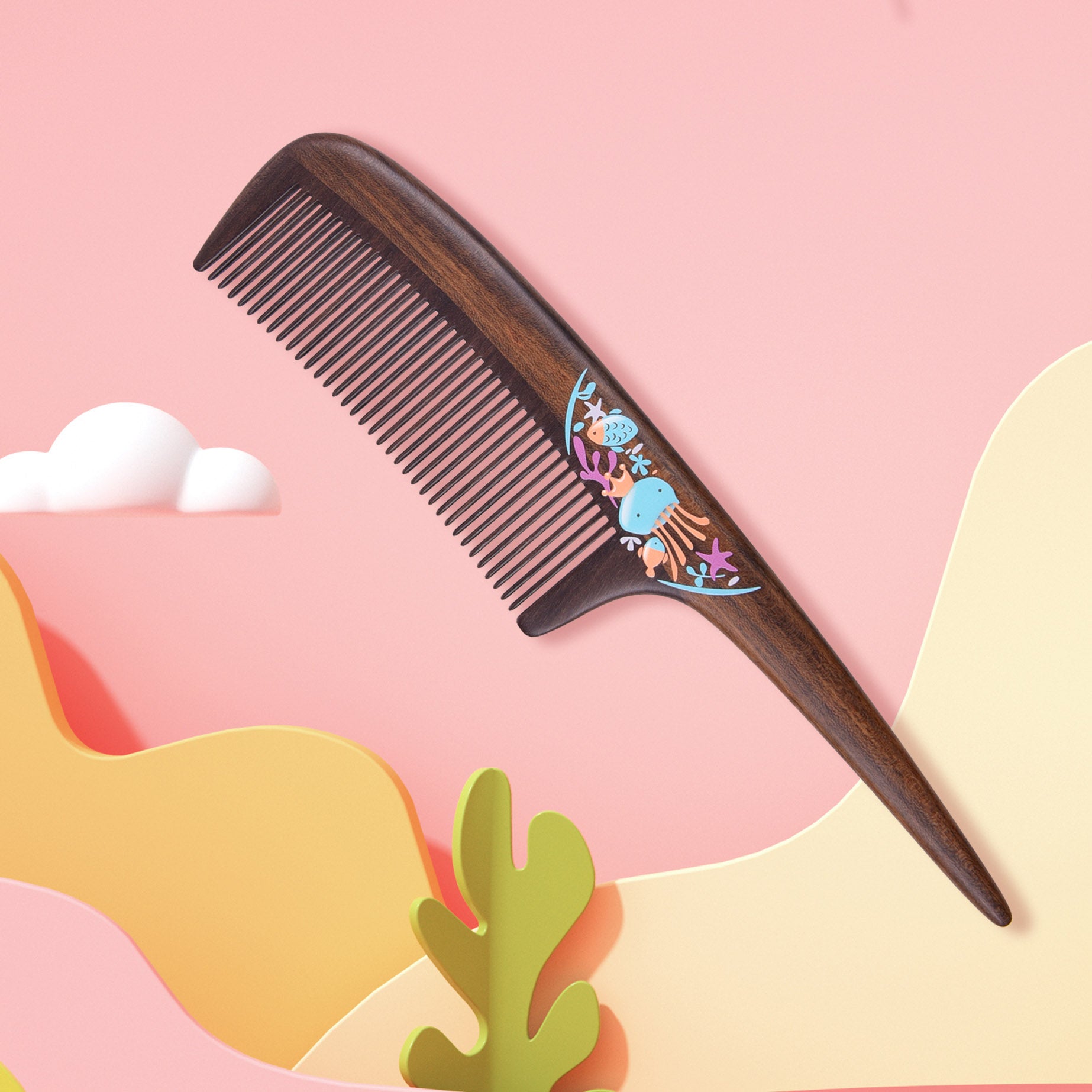 Finding Nemo Themed Hair Teasing Comb - Volumizing Styling Brush for Kids & Adults - Perfect for Halloween Costumes, Cosplay, and Disney Themed Parties