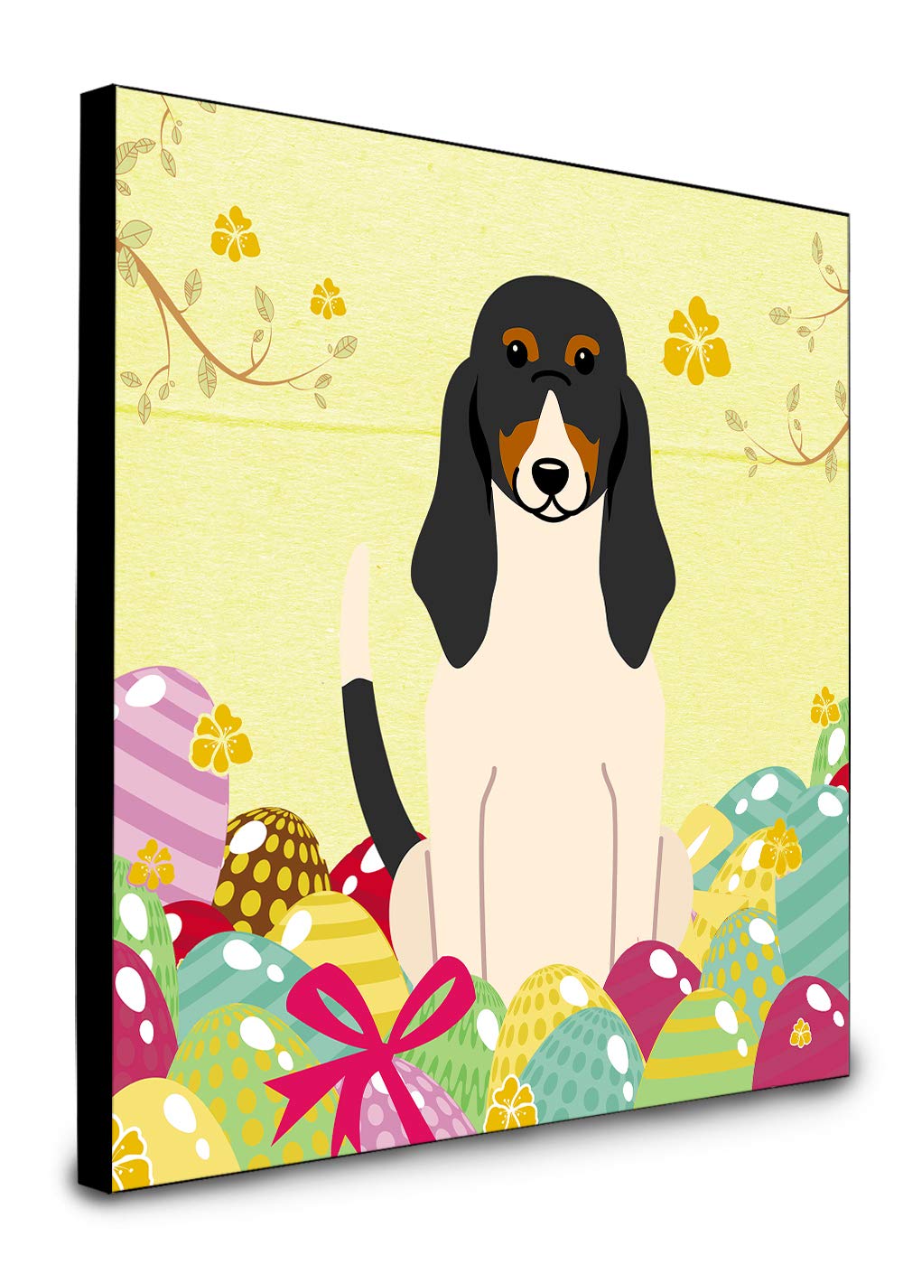 Caroline's Treasures Easter Eggs Swiss Hound Artwork Panel - Colorful Wall Decor for Home & Office - Perfect for Easter Decorations, Spring Home Accents, and Dog Lover Gifts