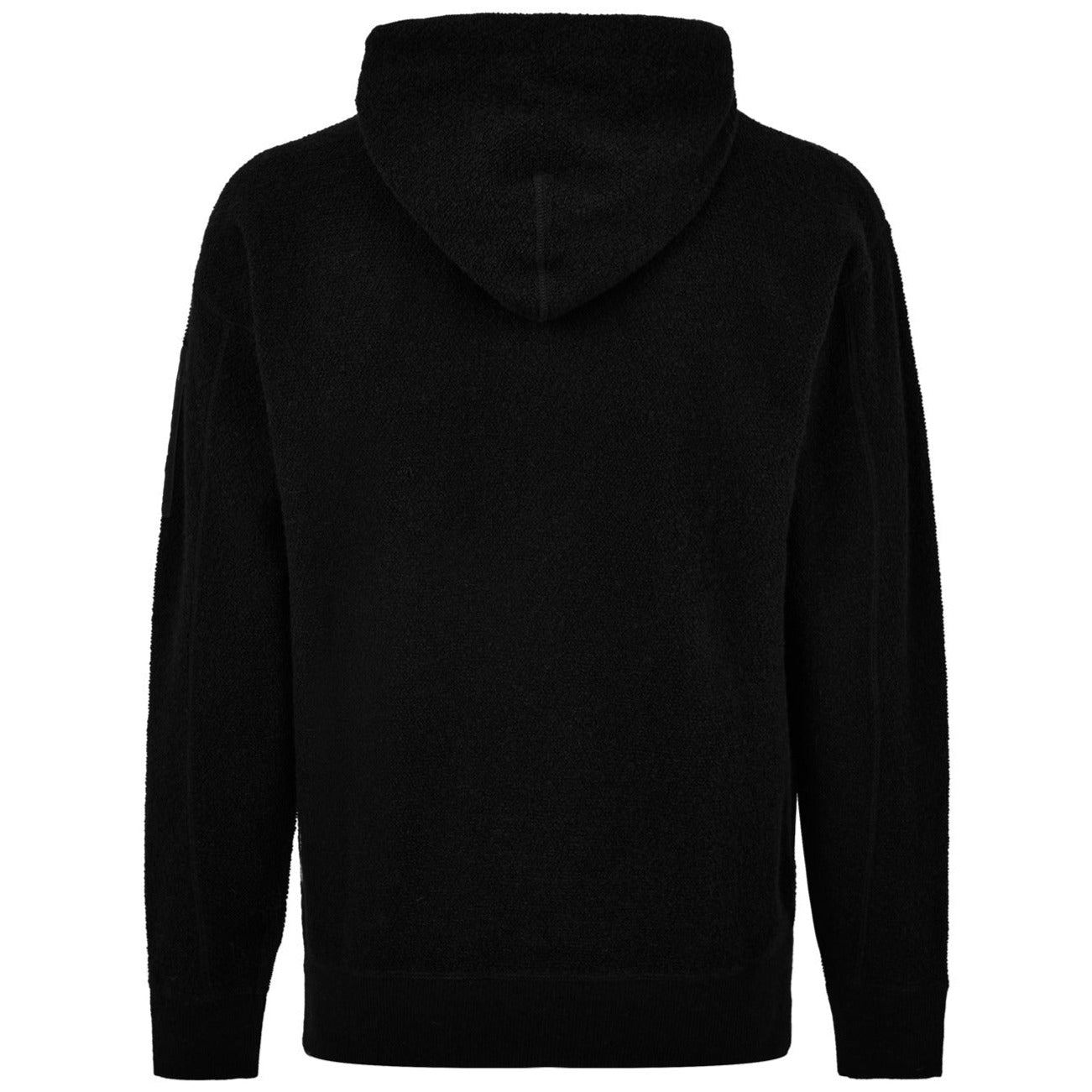 CP Company Black Lambswool Pocket Hoodie - Premium Men's Winter Pullover with Kangaroo Pocket | Warm & Stylish for Outdoor Activities, Casual Wear & Street Fashion