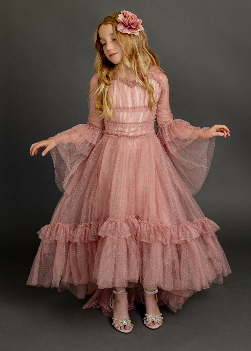 Halsey Impact Dress in Desert Shell - Elegant Flowy Midi Dress for Women, Perfect for Casual Outings, Date Nights & Summer Vacations