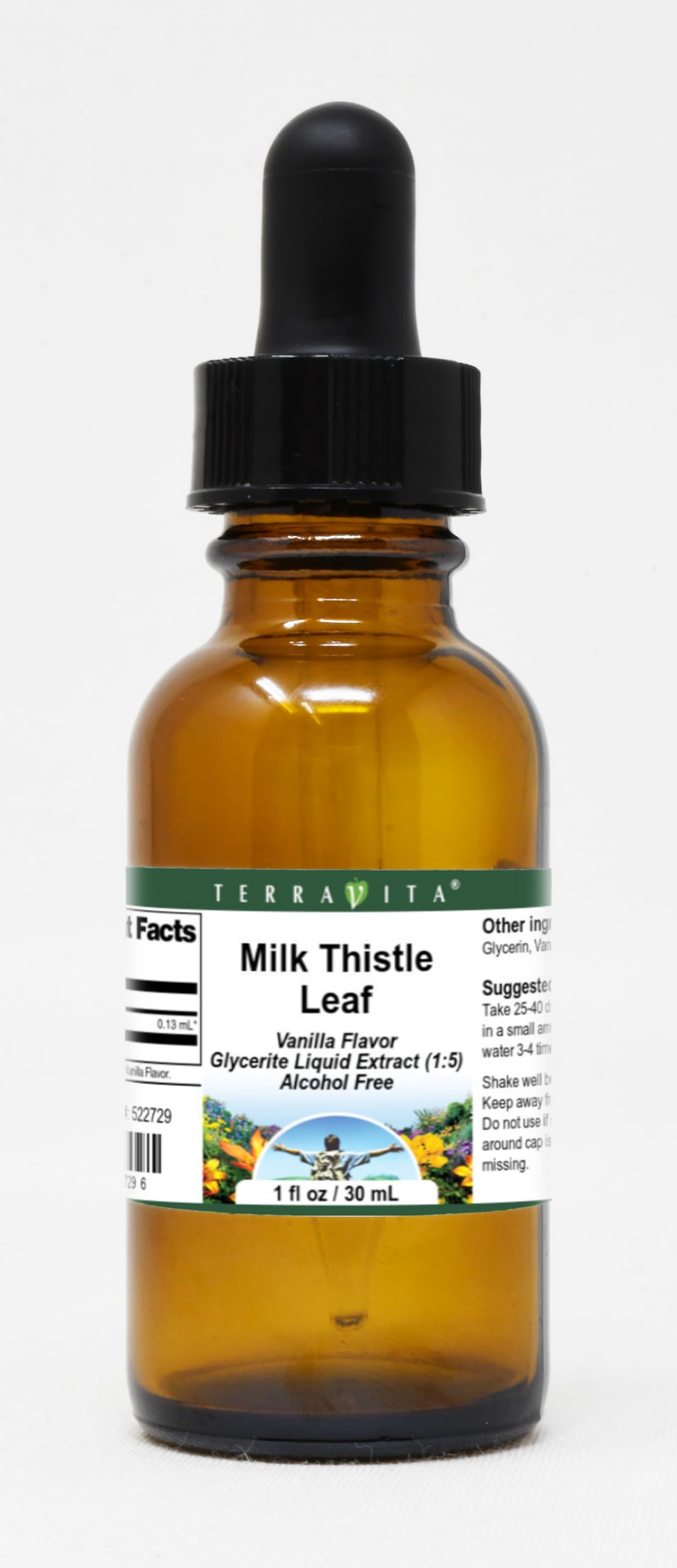 Organic Milk Thistle Leaf Glycerite Extract - Vanilla Flavored Herbal Supplement (1oz) for Liver Support & Detox - Perfect for Daily Wellness & Natural Cleansing Routines