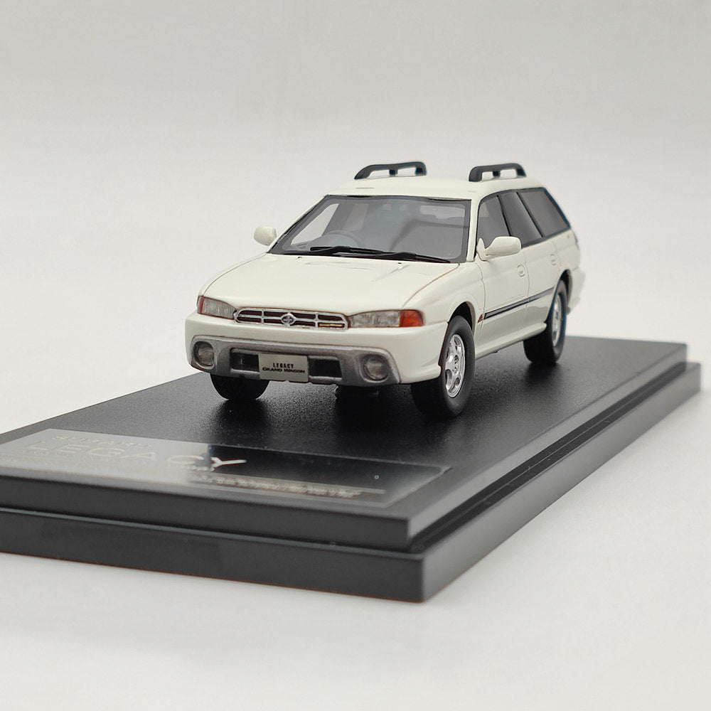 1/43 Subaru Legacy Grand Wagon 1996 White Resin Model Car - Collectible Diecast Vehicle for Adults, Perfect Gift for Car Enthusiasts - Display for Home, Office, or Car Show Collection