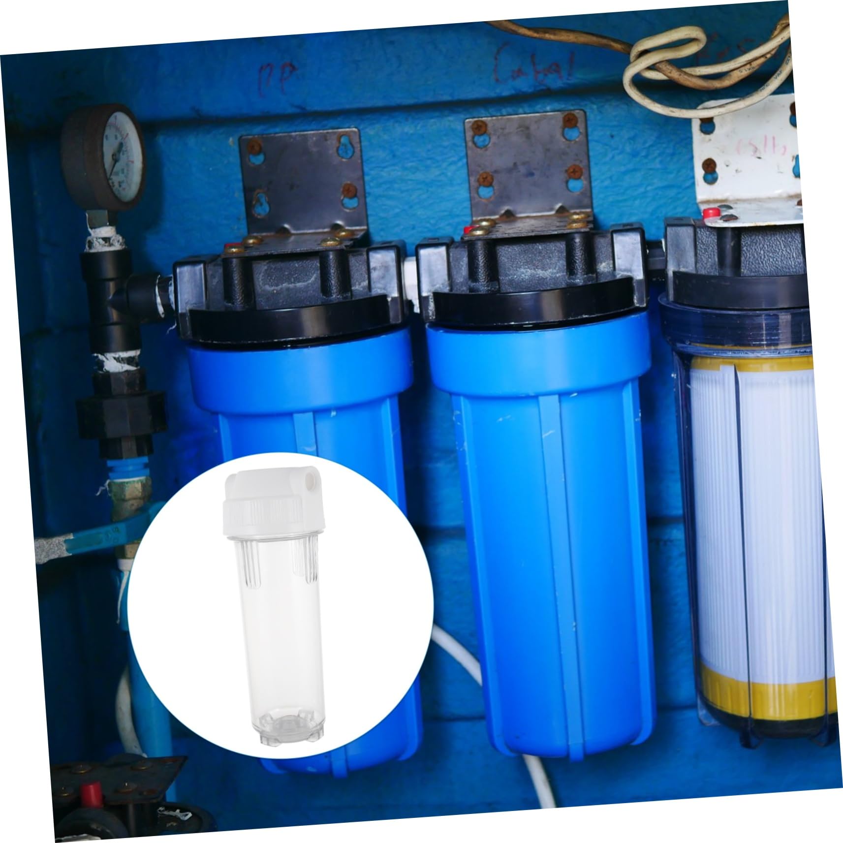 Kisangel 10 Inch Water Filter Bottle - Sediment Faucet Filter, Leakproof & Durable for Outdoor, Travel, and Emergency Use