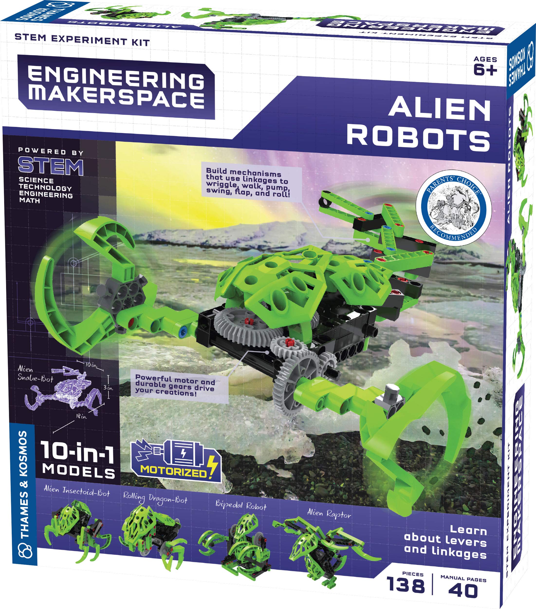 Thames & Kosmos Alien Robots STEM Building Kit - DIY Science Toy for Kids & Teens - Perfect for School Projects & STEM Learning Activities