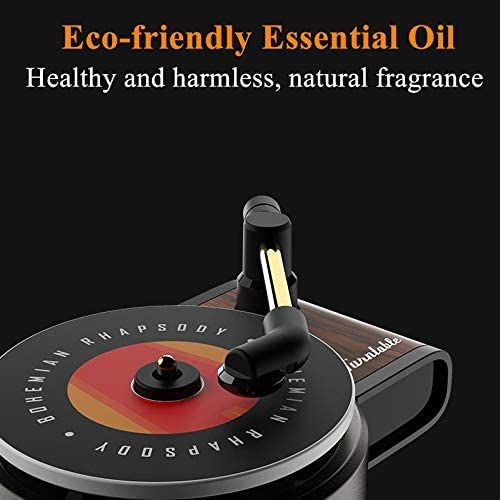Topaliving Retro Record-Player Car Air Freshener - Vent Clip Fragrance Diffuser with DIY Refill Tablets - Car, Home & Office Air Purifier - Perfect for Long Drives, Workspaces & Small Rooms