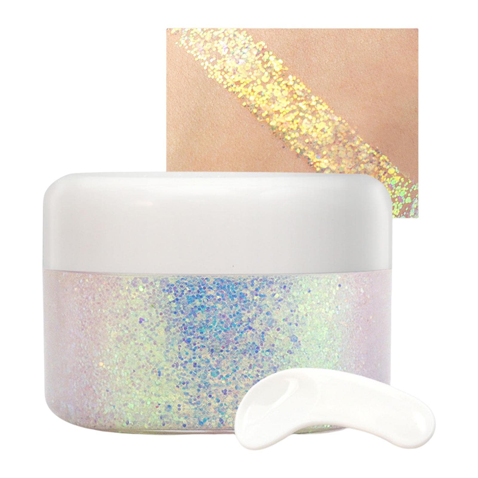 Holographic Chunky Mermaid Sequins - Face & Body Glitter Makeup for Festivals, Raves, Cosplay | Sparkling Hair & Skin Decoration for Mermaid Theme Parties