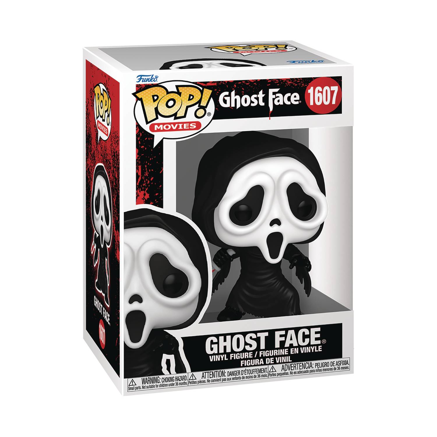 Scream Ghost Face Mask with Knife - Halloween Costume Accessory for Scary Movie Fans & Cosplay