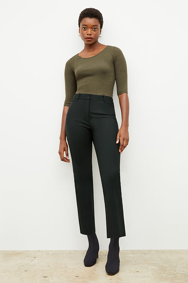 Smith Pant Washable Wool Twill Pants for Men - Comfortable & Durable Forest Green Trousers for Office, Travel & Casual Wear