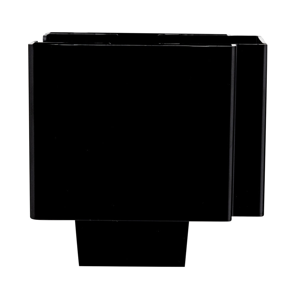 Black Plastic Condiment Caddy & Napkin Holder - 3 Compartments, 8