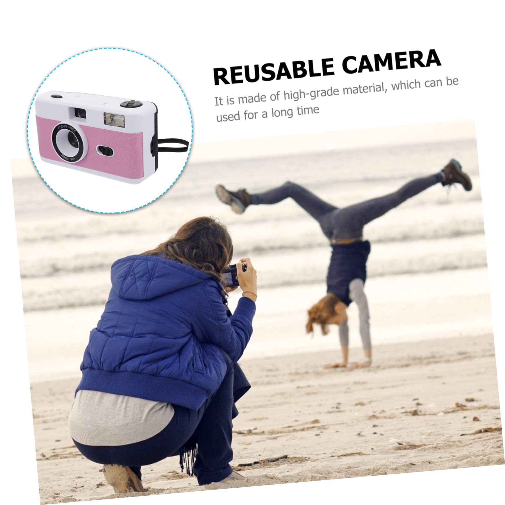 Veemoon Retro Film Camera - Reusable Vintage Travel Camera with Flash for Photography & Outdoor Adventures