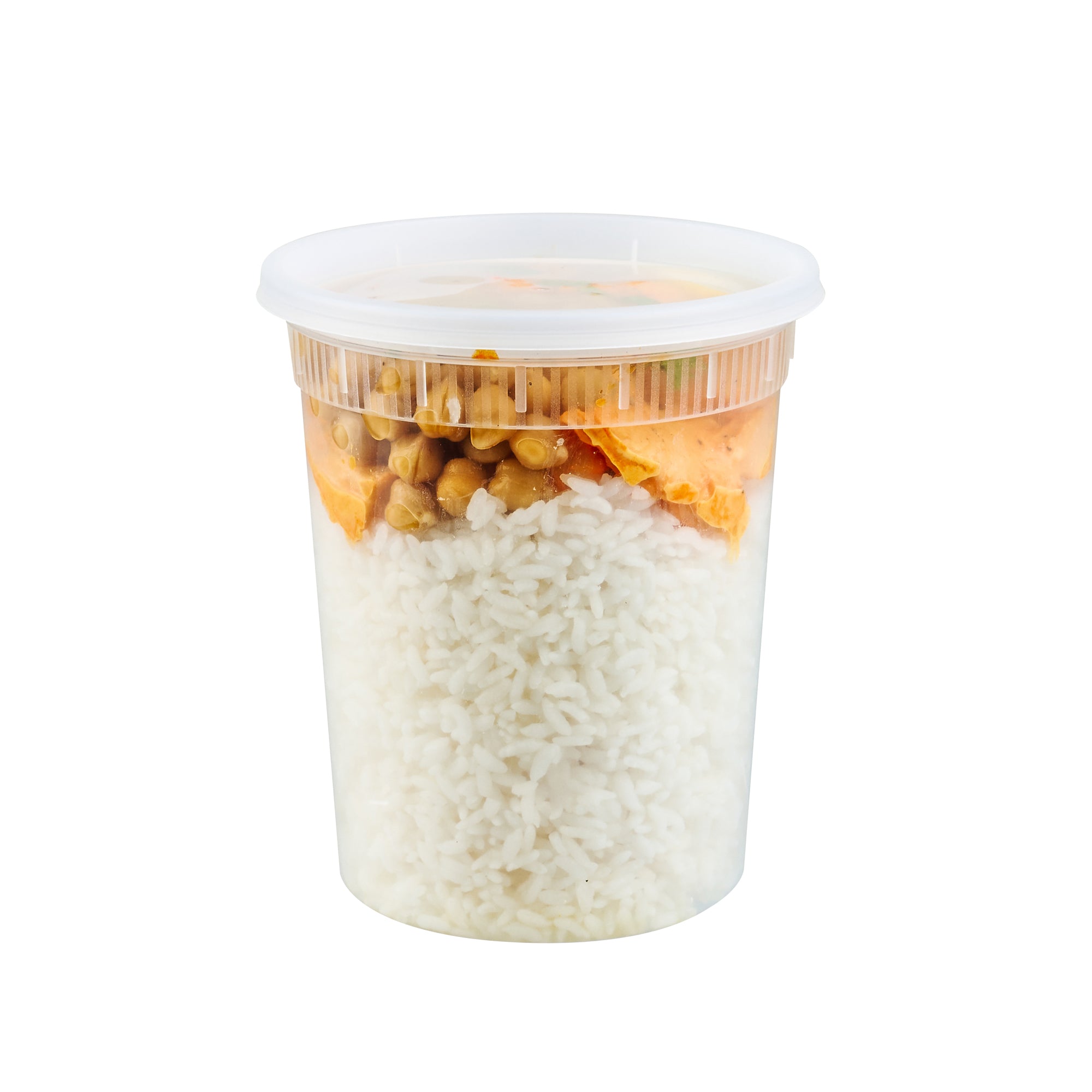 32 oz Round Clear PP Microwave-Safe Soup Containers with Lids (25-Pack) – 4.5