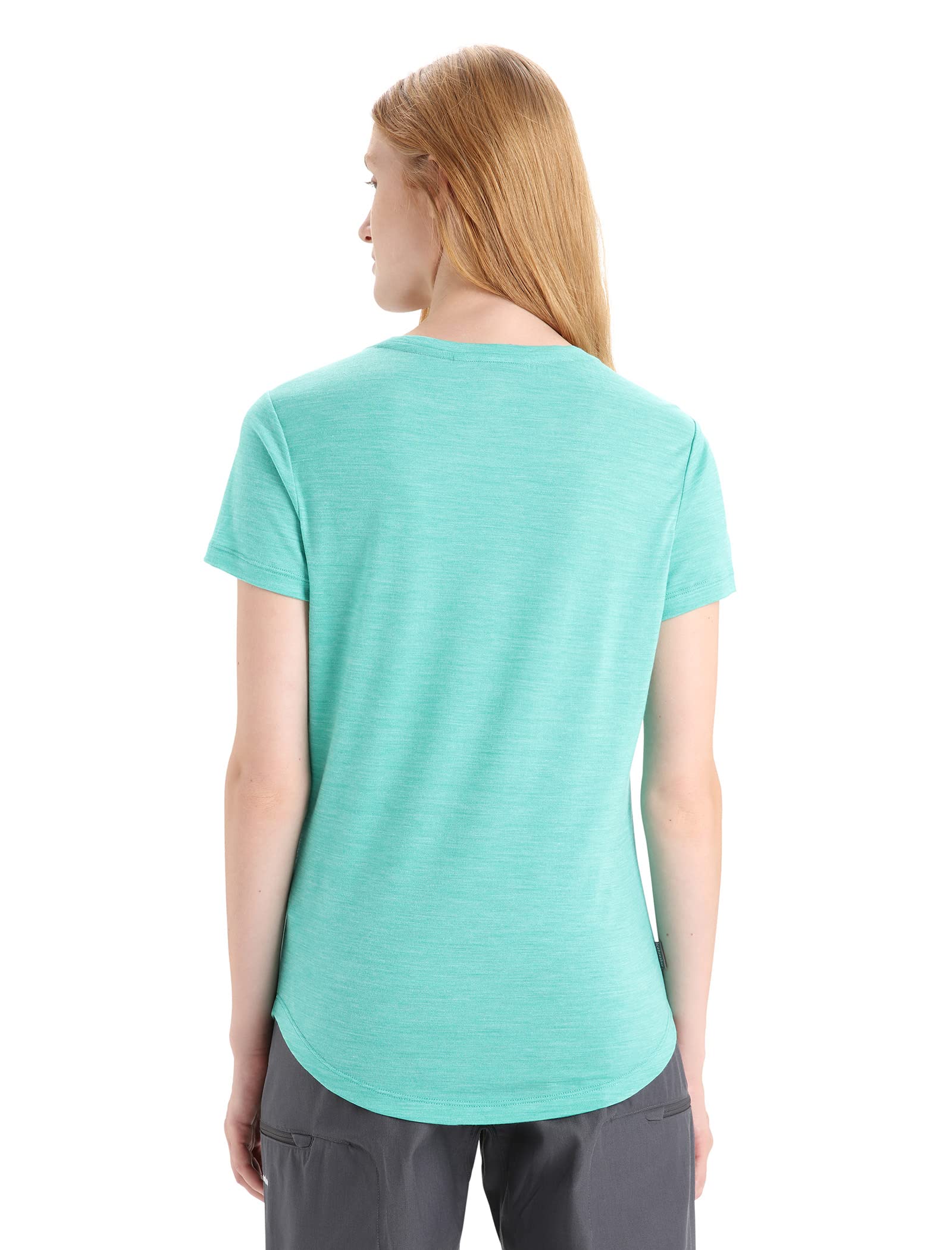 Icebreaker Merino Women's Sphere II Short Sleeve Scoop Neck T-Shirt - 100% Natural Merino Wool Base Layer for Hiking, Yoga & Travel | Moisture-Wicking & Odor-Resistant