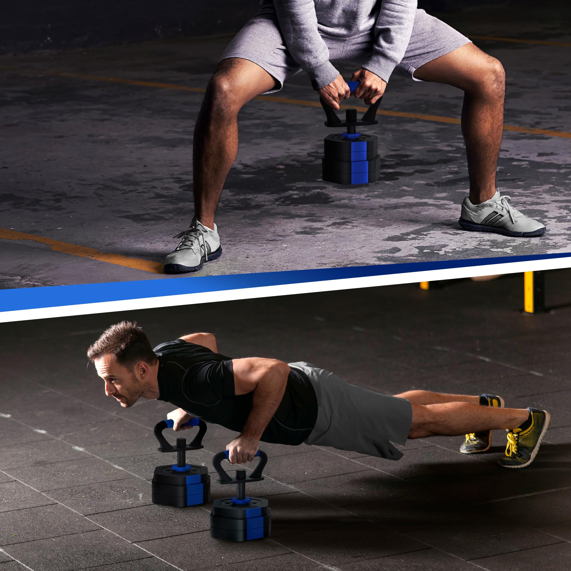 VIVITORY Adjustable Dumbbell Set with Connector - 5-25lbs Hexagonal Free Weights for Home Gym, Non-Slip Cement Mixture Design | Perfect for Strength Training, HIIT Workouts & Small Space Fitness