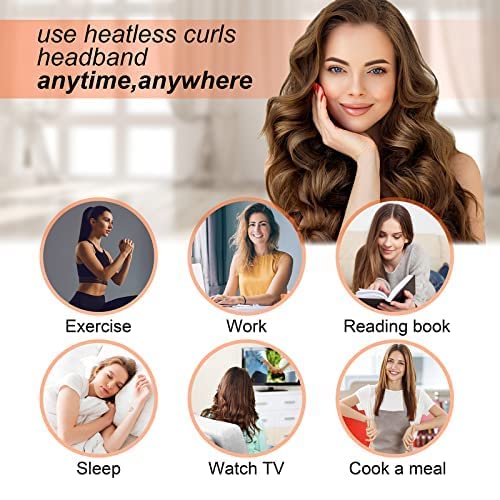 APOEM Heatless Curling Rod Headband - No Heat Hair Curlers for Overnight Curls with Hair Clips & Scrunchie | Silk Ribbon Hair Rollers Sleeping Curl Styling Kit (Gemstone Blue) | Perfect for Bedtime Styling, Salon-Quality Waves Without Damage