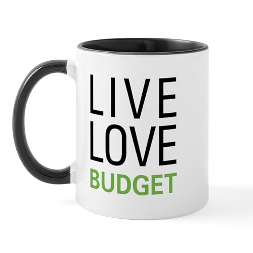 White/Black Inside - Live Love Budget Mug
