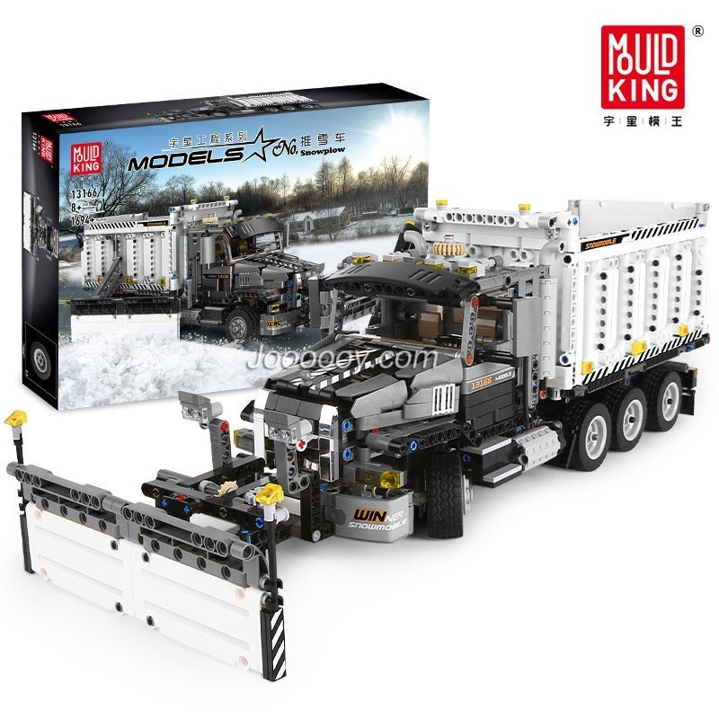 1637pcs MOULDKING 13166 Snow Pusher Toy Building Blocks Set - Winter Themed Construction Kit for Kids & Adults - Perfect for Snowplow Simulation Play & Creative Building Scenes