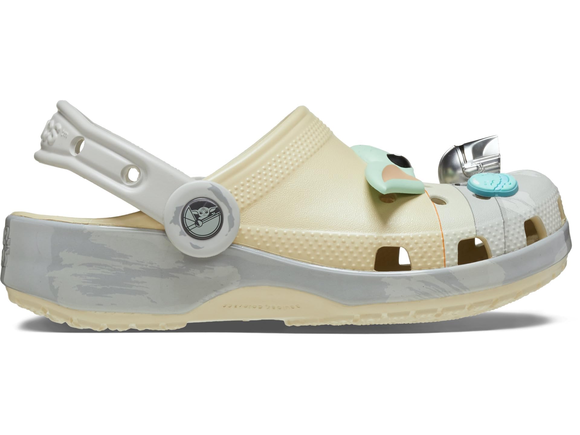 Crocs Boys Classic Star Wars Clogs - Grogu K Bone Design | Lightweight & Comfortable Kids Shoes | Perfect for School, Play & Everyday Wear (Little Big Kid Sizes)