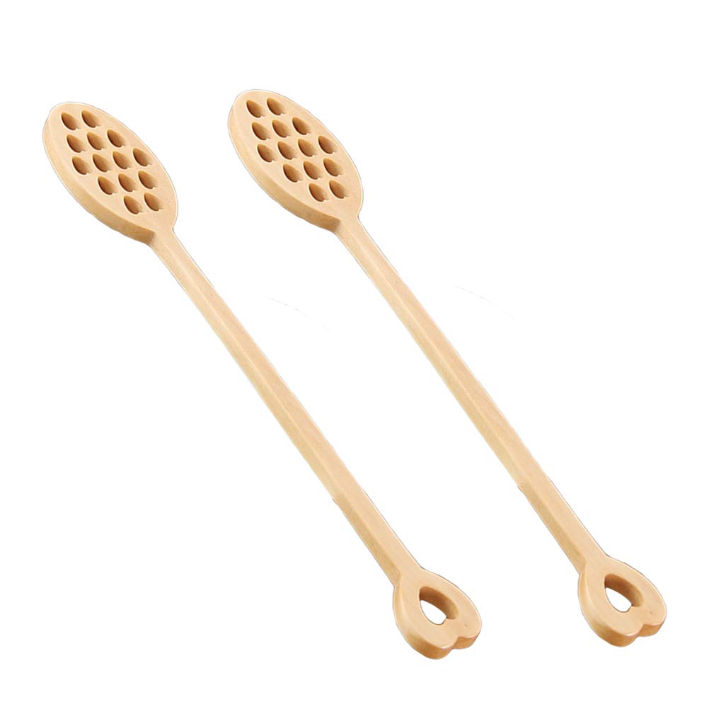 2 Pcs Wooden Coffee Stirring Sticks - Hollow-Out Design for Perfect Mixing of Coffee, Milk & Honey - Ideal for Home, Cafe & Office Use
