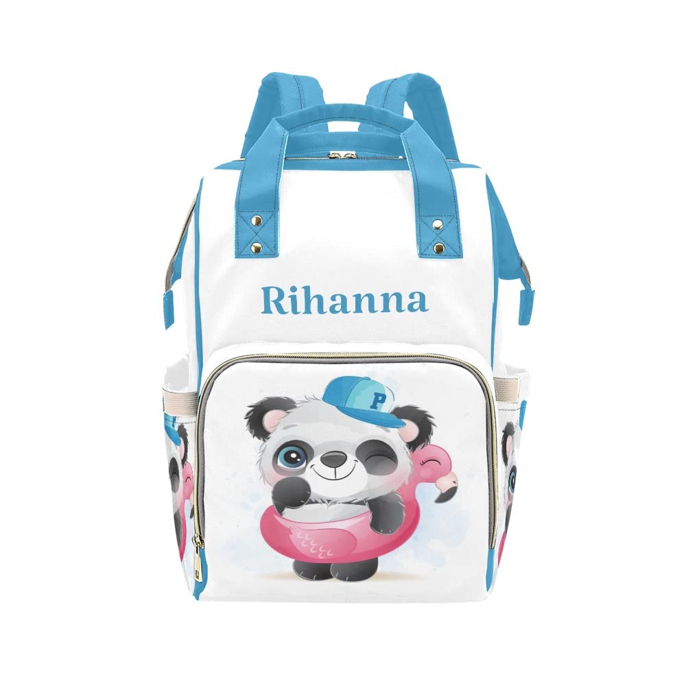 Personalized Panda Diaper Backpack for Travel & Nursing - Baby Essentials