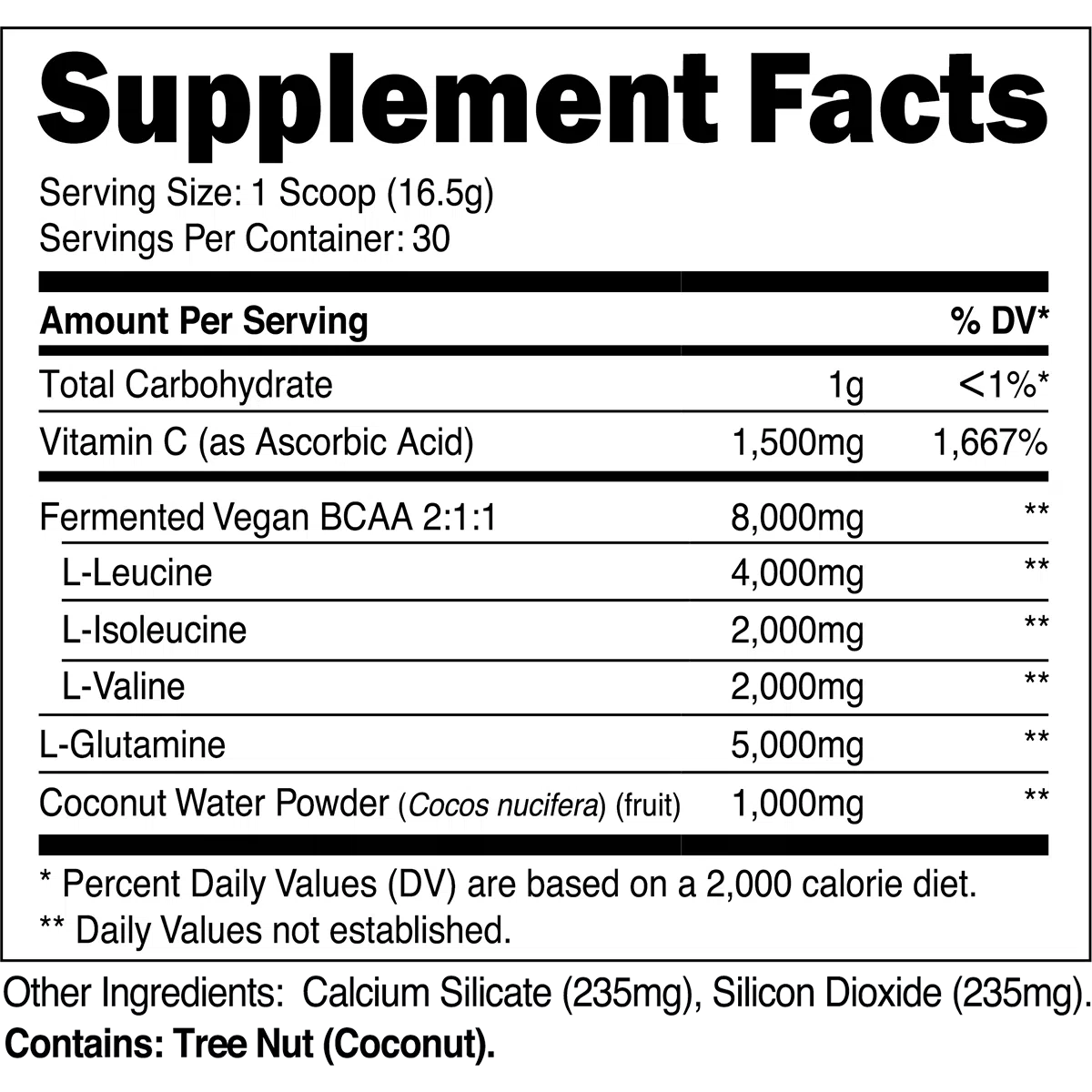 Transparent Labs BCAA Glutamine Powder - Premium Branched Chain Amino Acid Supplement for Muscle Recovery & Growth - Ideal for Post-Workout, Fitness & Bodybuilding