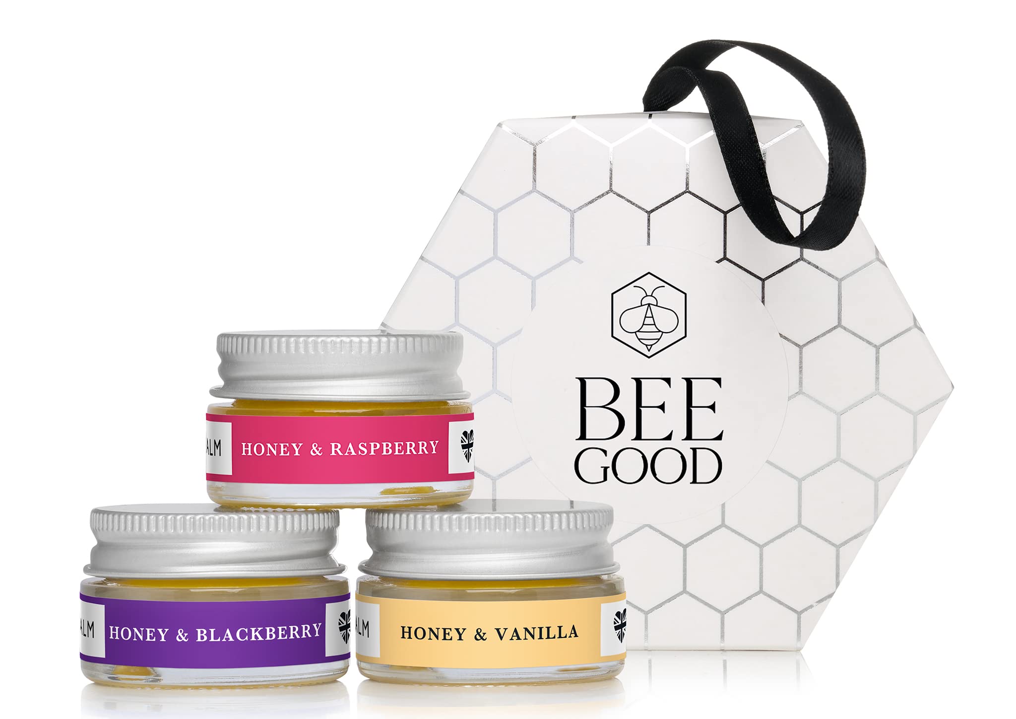 Bee Good Lip Balm Gift Set - Natural Honey & Beeswax Lip Balm Trio for Dry Lips | Moisturizing & Nourishing Lip Care | Perfect for Winter, Travel & Daily Use