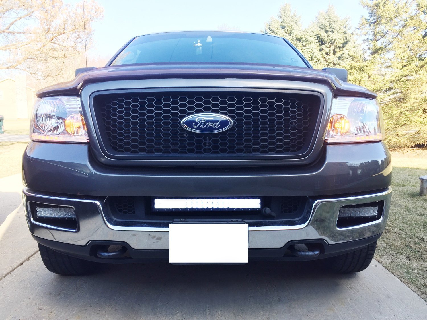 120W 20 LED Light Bar with Lower Bumper Brackets & Wiring Kit - Compatible with 2006-2008 Ford F150 - Off-Road Lighting for Trucks, ATVs, and Trail Adventures