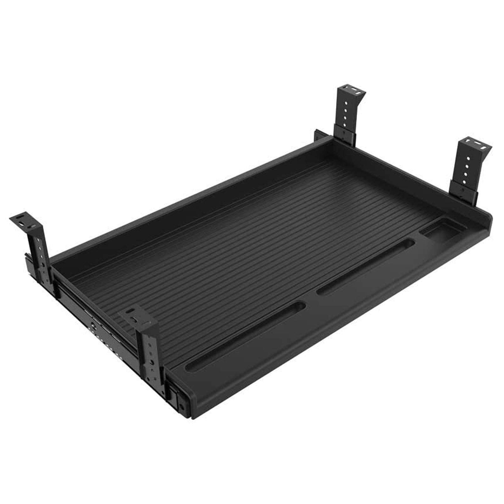 HYE-Table Under Desk Keyboard Tray - Ergonomic Pull-Out Computer Desk Extender with Smooth Ball-Bearing Slides | Space-Saving Solution for Home Office, Gaming & Workstations (Black)