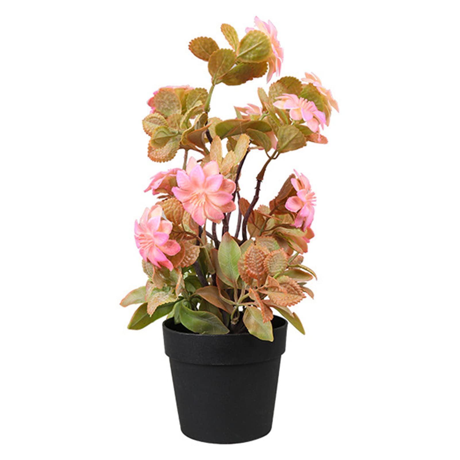 Realistic Artificial Potted Plant - 1PC Clear Plastic Table Centerpiece with Lifelike Texture | Fake Flowers for Home Decor, Office Desk, Wedding & Party Decoration