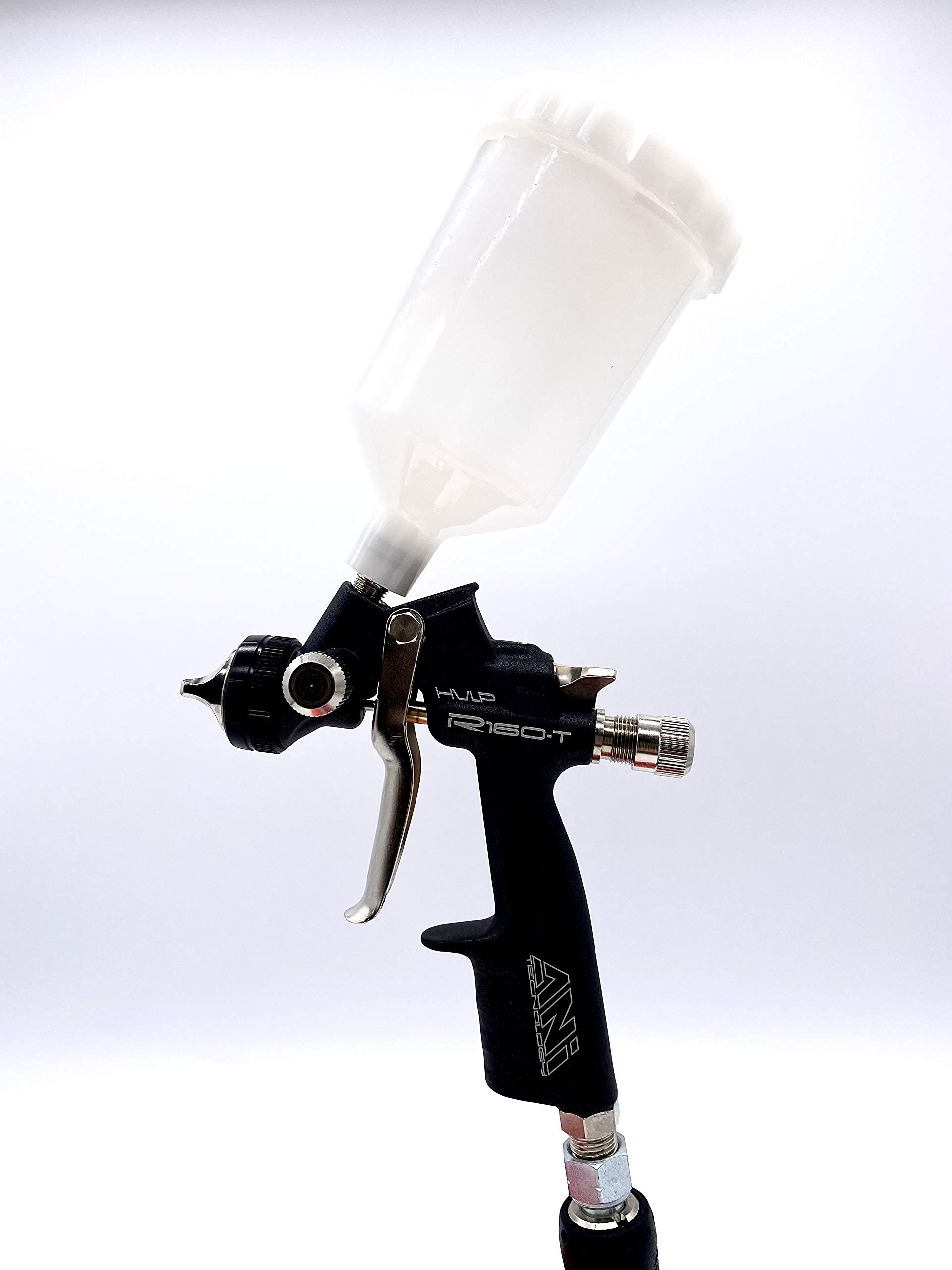 ANI HVLP R160/T 250cc Mini Spray Gun with Nylon Cup (1.2mm Nozzle) - Perfect for Automotive Touch-Ups, Wood Finishing & DIY Projects