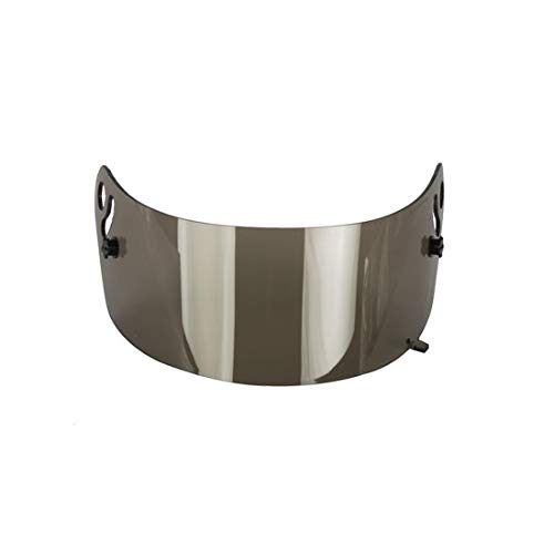 Impact Racing Omega Dark Smoke Helmet Shield - Compatible with Vapor, Charger & Draft Models - High-Visibility Sun Protection for Racing & Motorcycle Riding