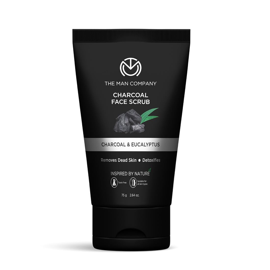 The Man Company Charcoal De-Tan Face Scrub for Men - 75g | Blackhead & Tan Removal | Oil Control | Deep Cleansing & Exfoliating | Perfect for Daily Skincare Routine & Post-Shave Care