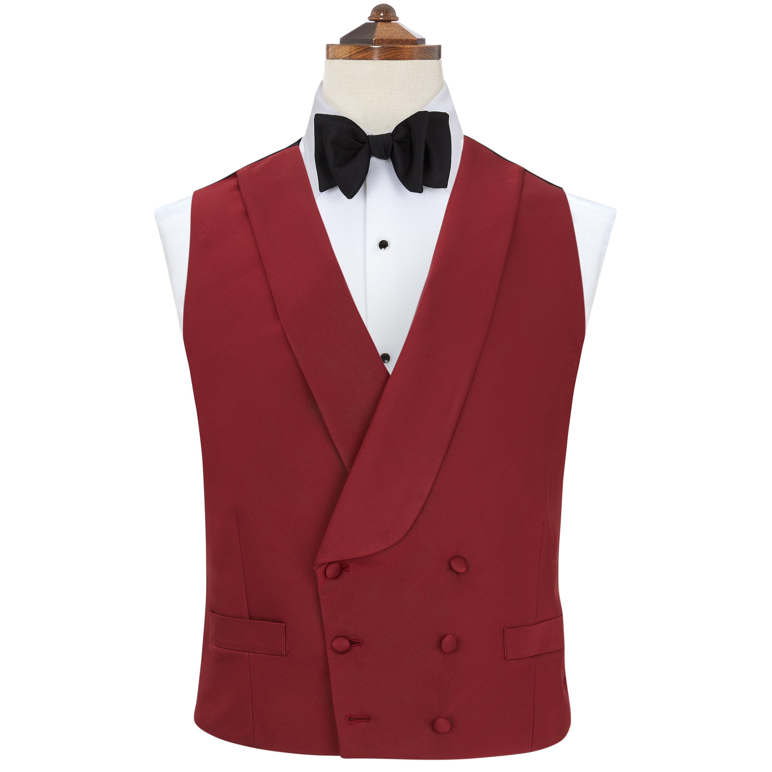 Premium Hudson Berry Grosgrain Silk & Cotton Waistcoat for Men - Elegant Formal Vest for Weddings, Business & Special Occasions