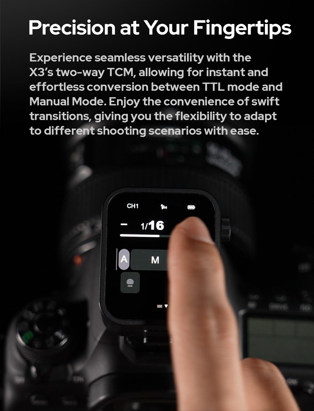 Godox X3 C TTL Wireless Flash Trigger for Canon - Touchscreen Control, TCM Conversion, Quick Charge, Wireless Sync - Perfect for Studio & Outdoor Photography