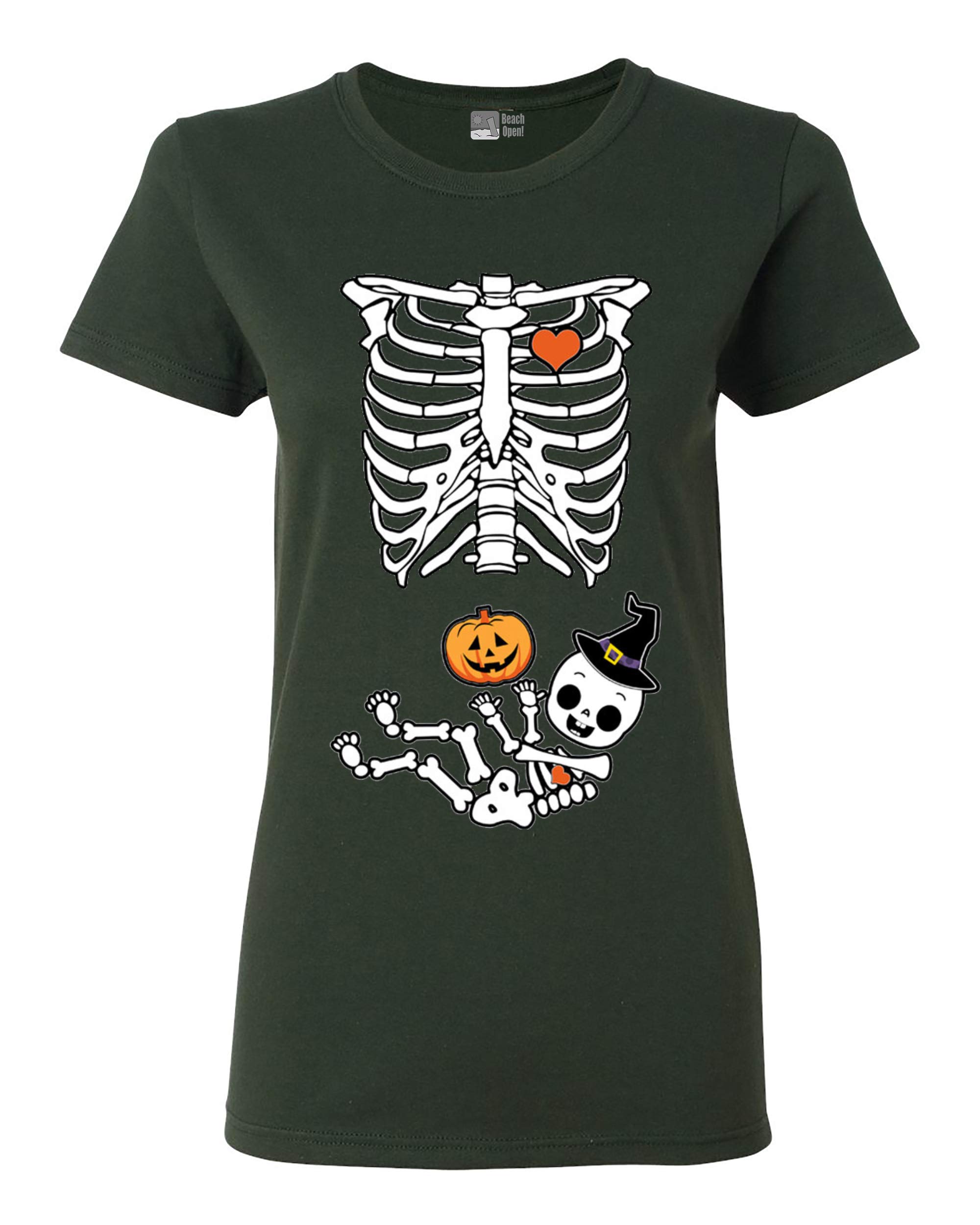Halloween Skeleton Women's T-Shirt - Funny Costume Tee for Parties, Trick or Treat & Spooky Events