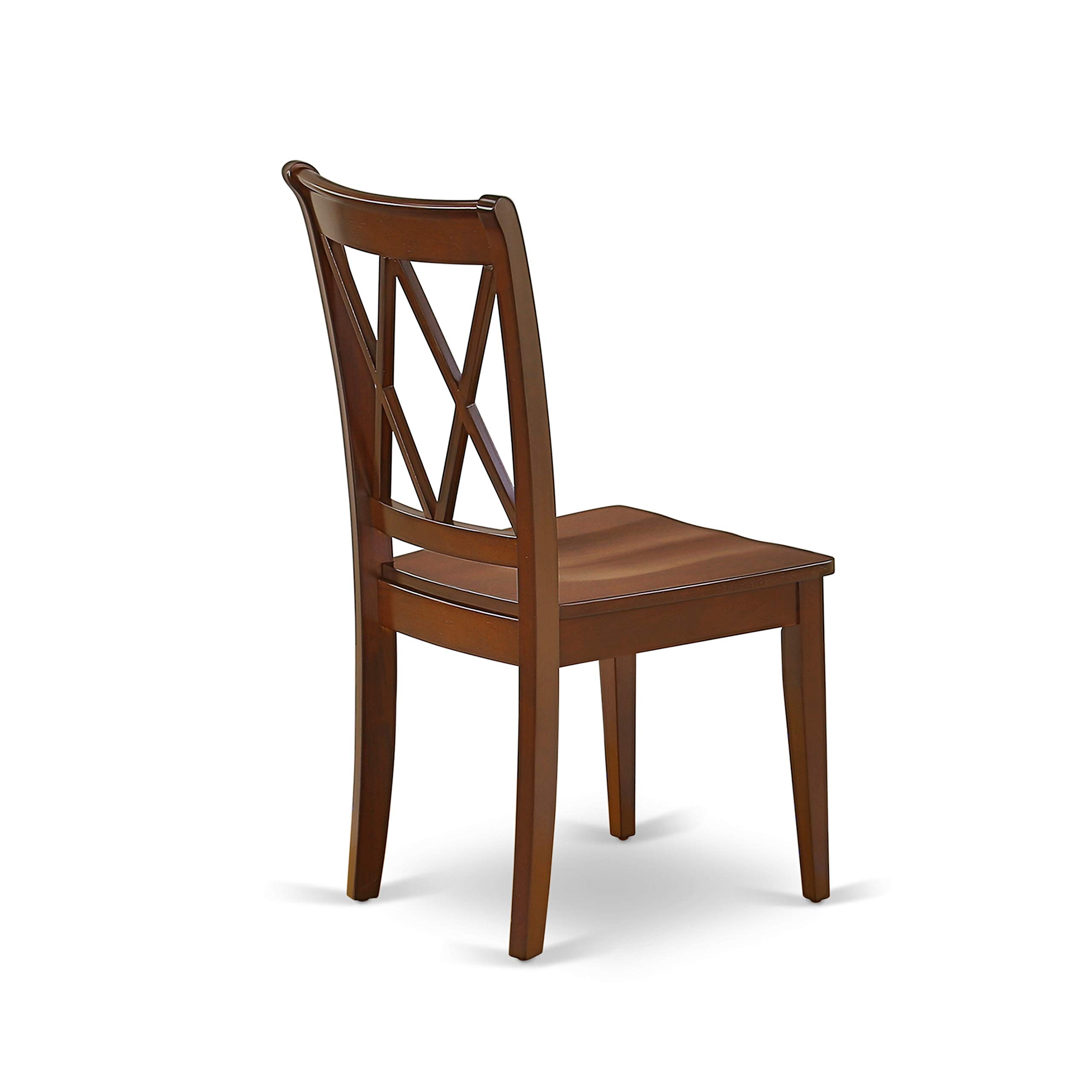 East West Furniture DUCL5-MAH-W 5-Piece Mahogany Dining Set with 36x60 Inch Rectangle Table & 4 Chairs - Perfect for Kitchen, Breakfast Nook & Small Dining Rooms
