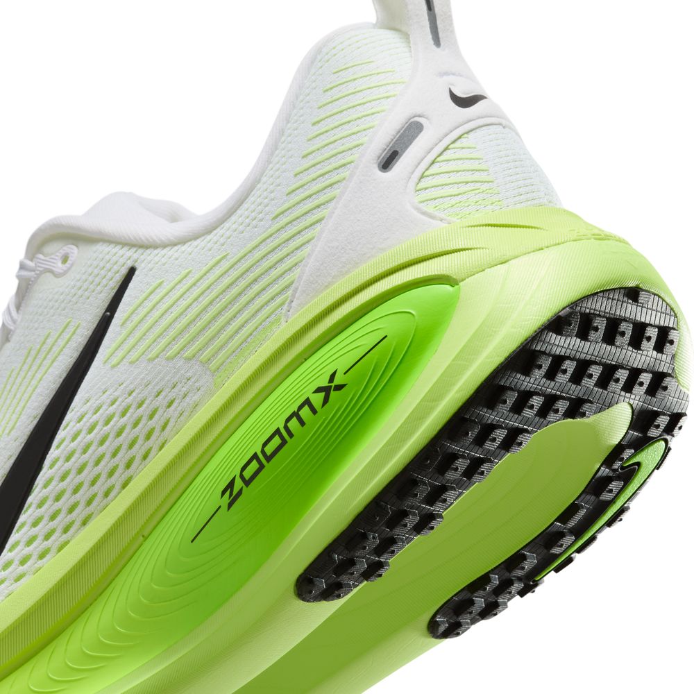 Nike Men's Vomero 18 Running Shoes - White/Black/Electric Green Volt | Cushioned Road Running Sneakers for Marathon Training & Daily Jogging
