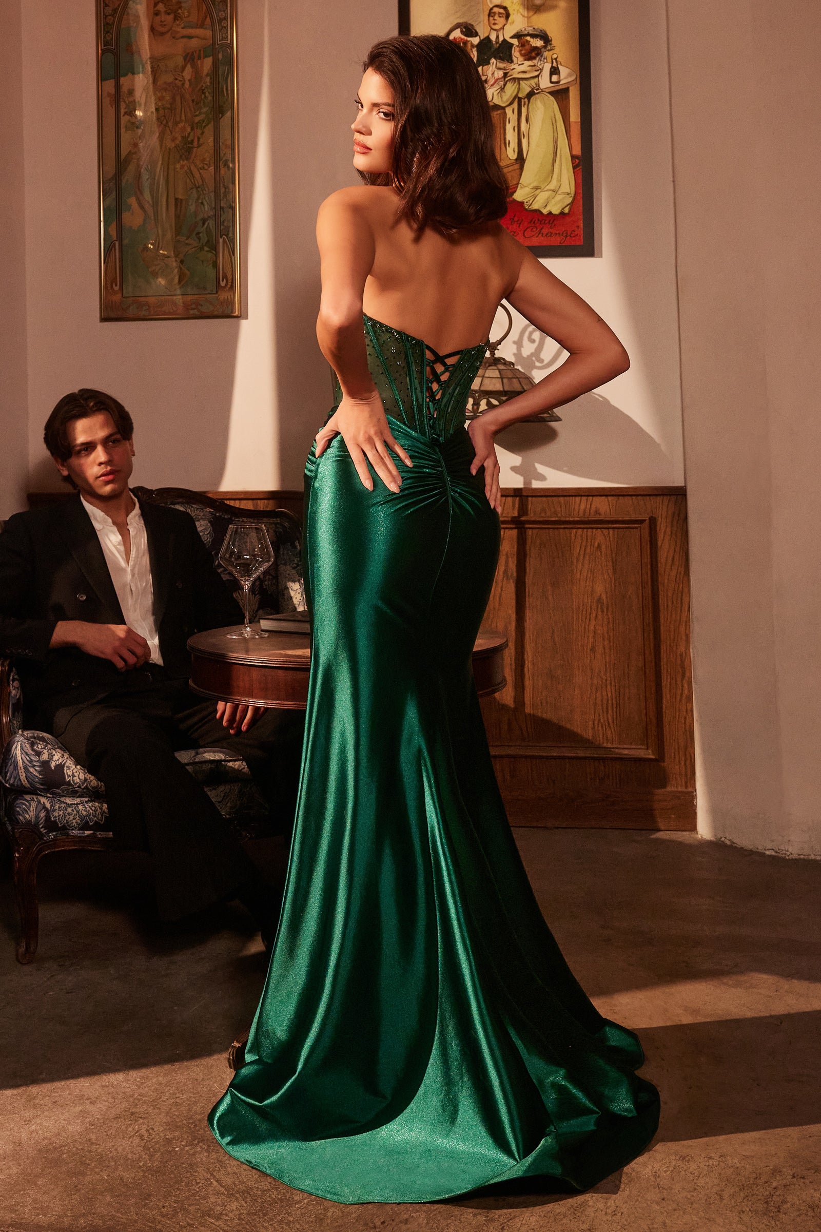 Ophelia Gown - Strapless Satin Corset Dress for Prom, Evening Gala & Special Occasions | Elegant Formal Wear for Women