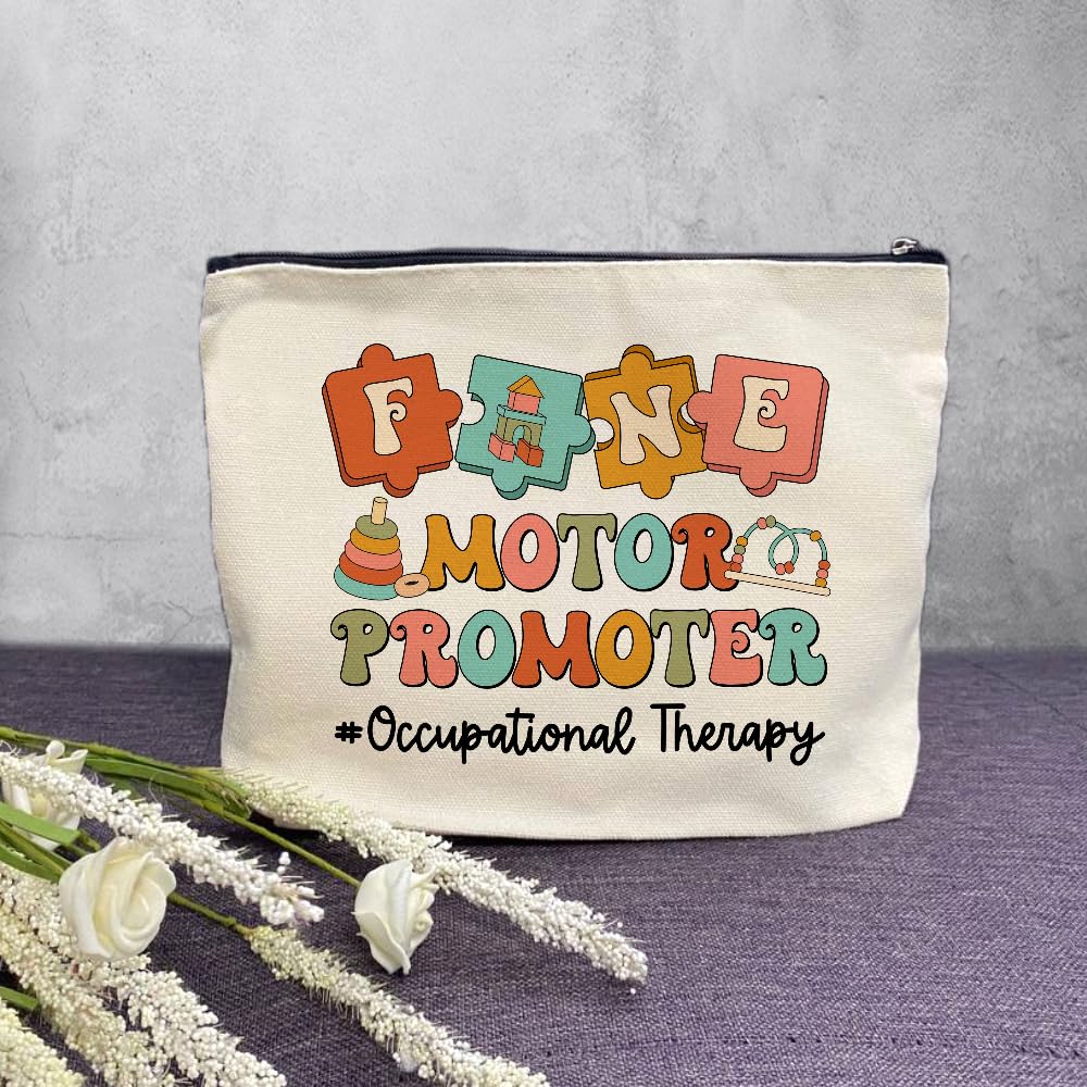 **Occupational Therapist Gifts - OT Cosmetic Makeup Bag for Women, Perfect Birthday Christmas Thanksgiving Present - Ideal for Work, Travel & Daily Use (Design 1)**