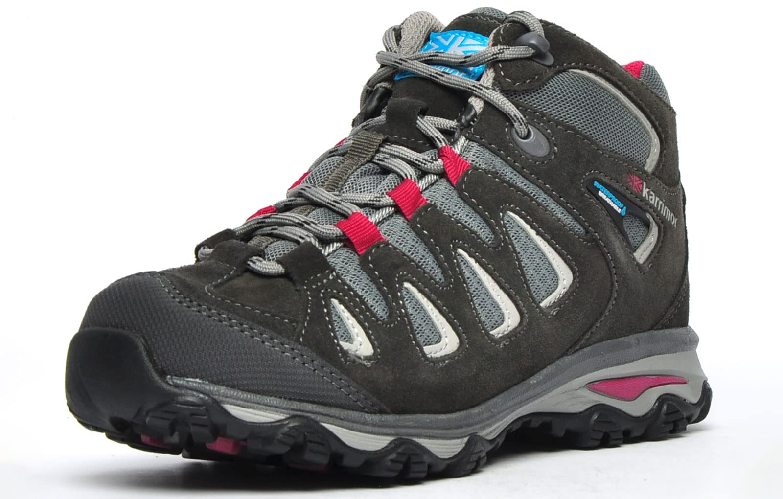 Karrimor Women's Isla Mid Waterproof Hiking Boots - Black - UK Size 4 - Weathertite Technology for All-Terrain Protection - Perfect for Hiking, Trekking & Outdoor Adventures